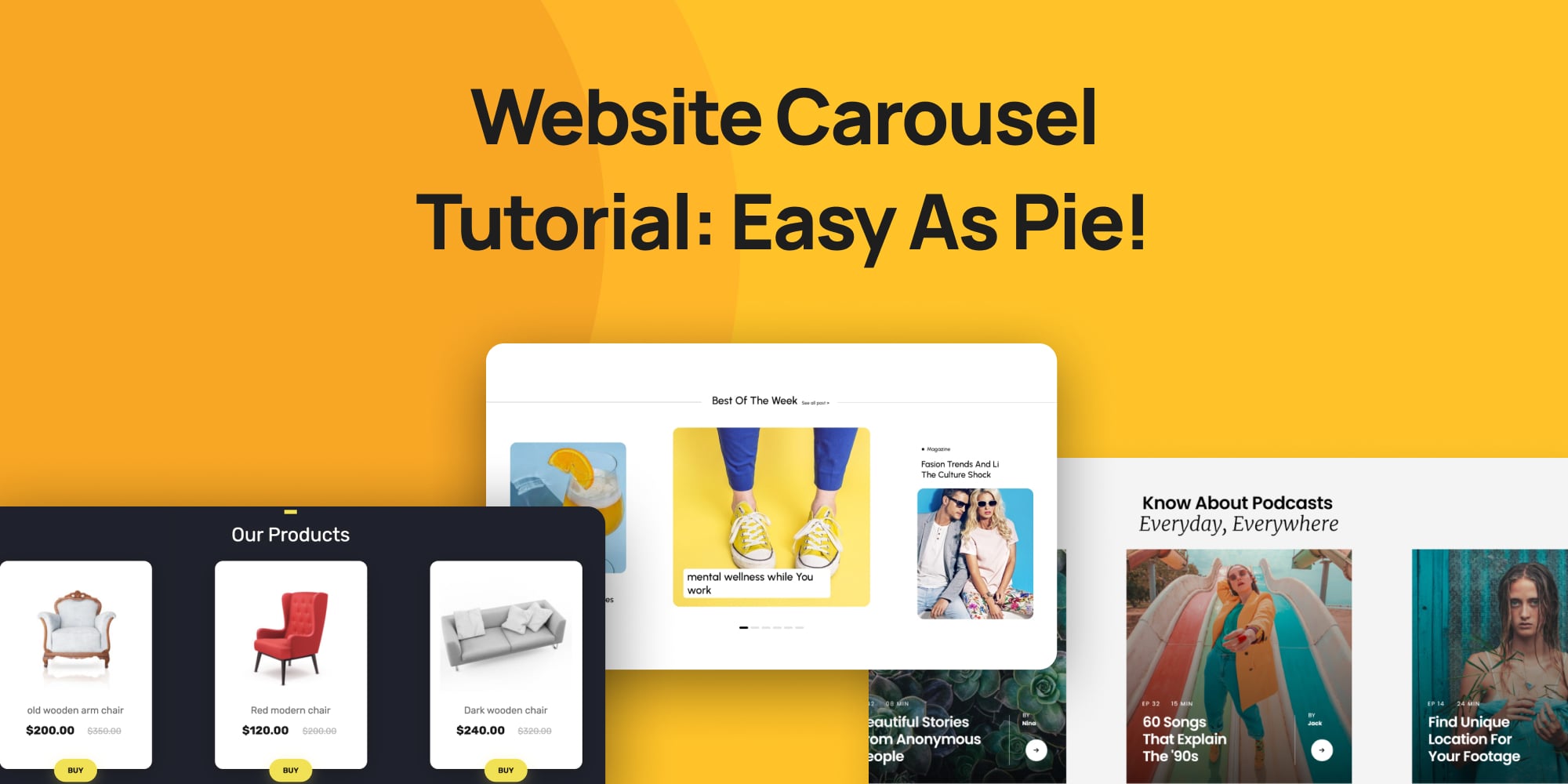 Website Carousel Tutorial: Easy as Pie!