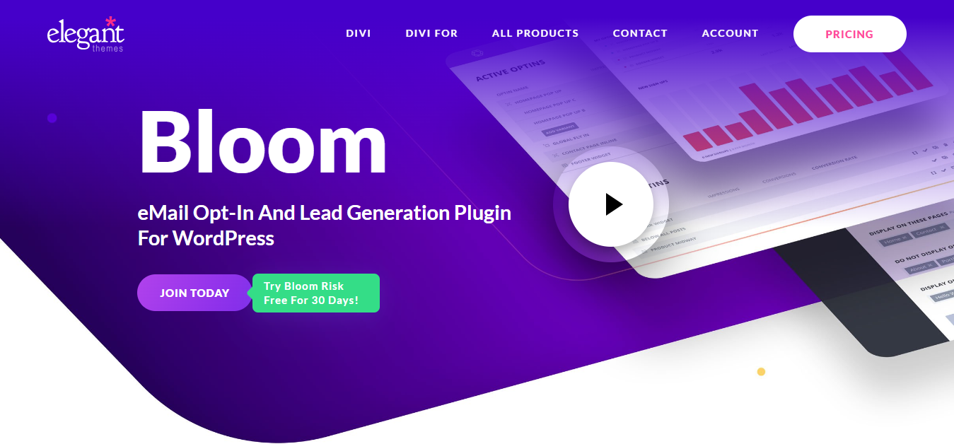 Bloom by Elegant Themes alternative to optinmonster for Divi users