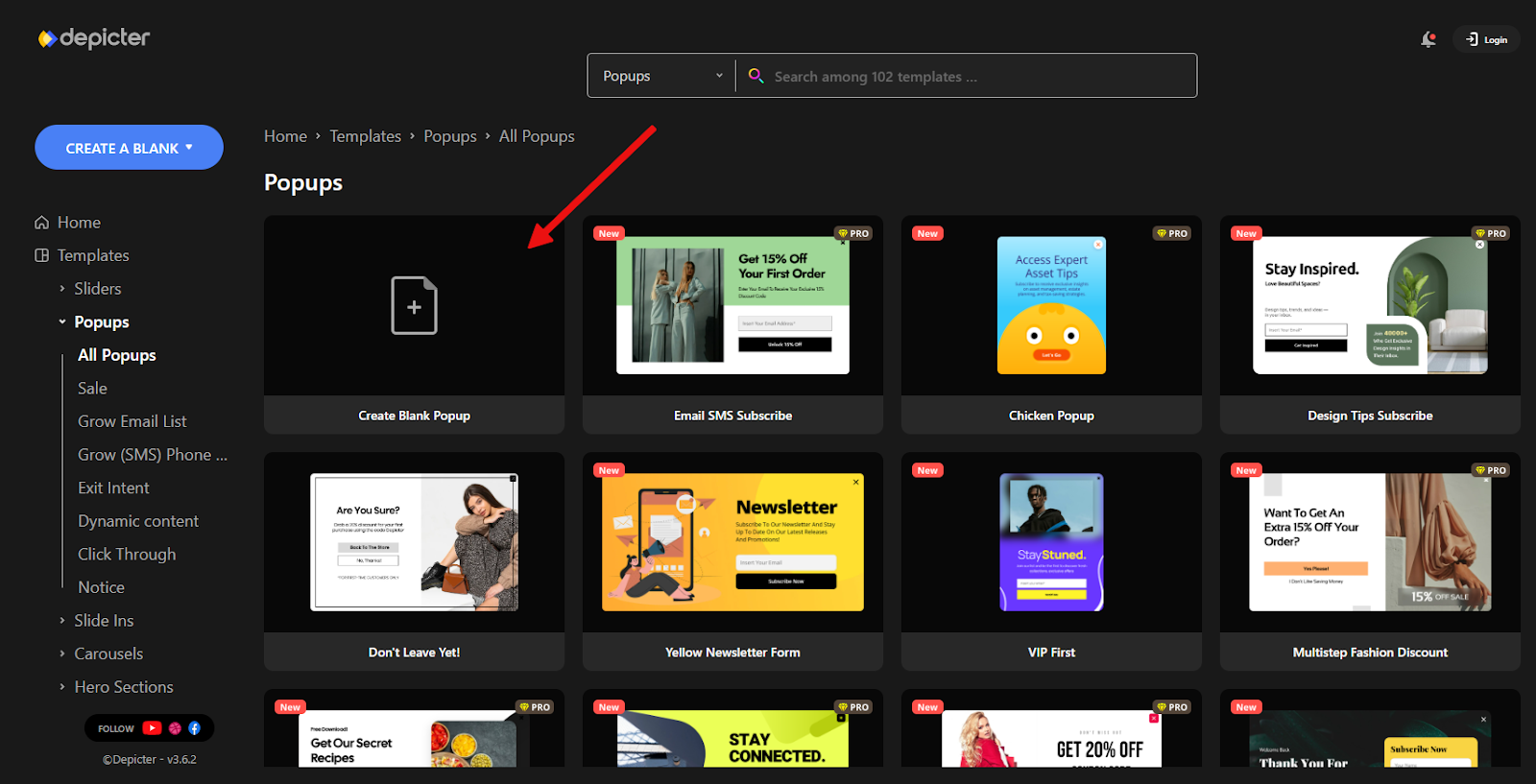 Create a Blank Popup