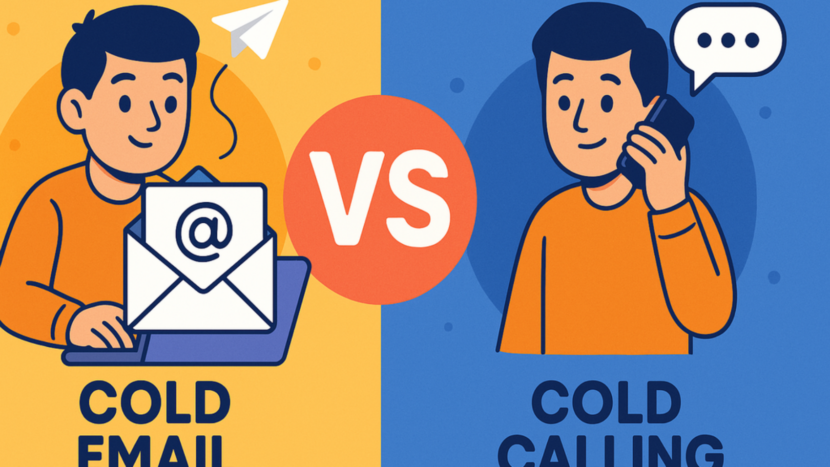 Cold email vs cold calling feature image