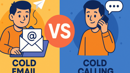 Cold email vs cold calling feature image