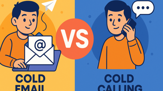 Cold email vs cold calling feature image