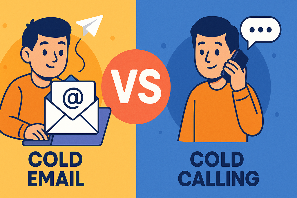 Cold email vs cold calling feature image