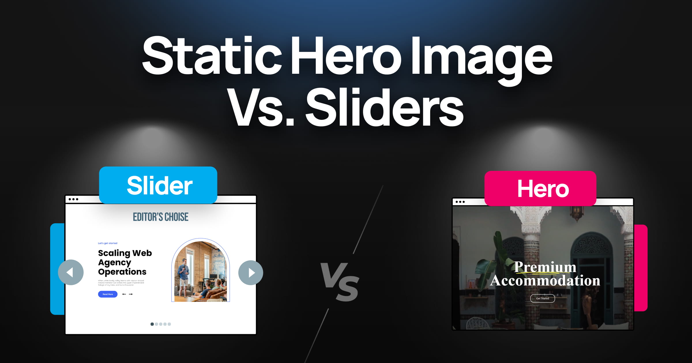 Static Hero Image vs. Sliders